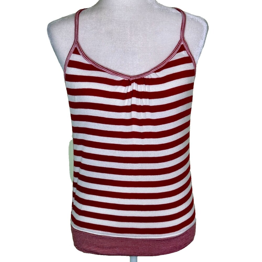 Vintage Old Navy Women's Retro Y2K Ribbed Knit Spaghetti Strap Casual Tank Top M